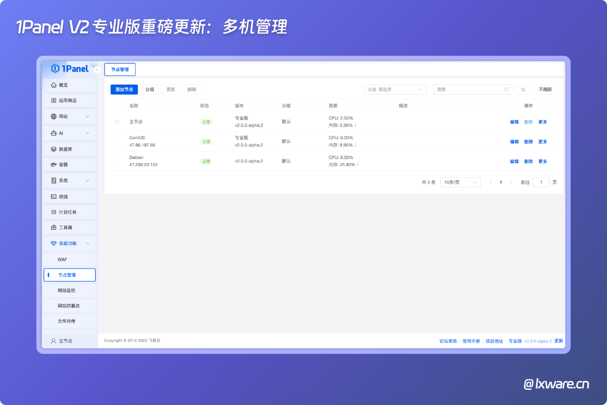 1Panel V2 正式上线！ - 凌霞软件